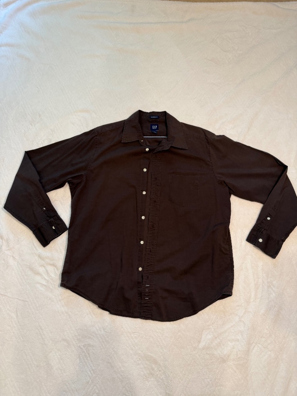 GAP - Brown long sleeve shirt Size:L Classic Fit
